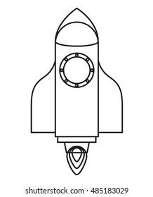 Rocket icon. Spaceship start up and science theme. Isolated design. Vector illustration