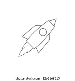 Rocket icon. Spaceship symbol. Vector.