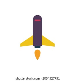 icono de cohete, ilustración vectorial de icono de nave espacial