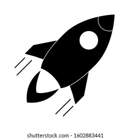 Rocket icon speed bootster vector 