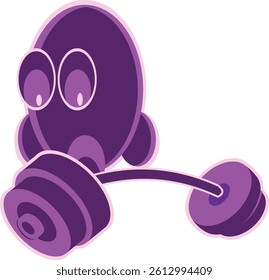 rocket icon with sport tool "barbell"