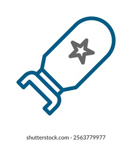 Rocket icon with star. Concept of startup, space, and technology.