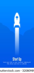 Rocket icon, start up bussines