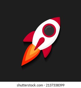 Rocket icon, start up concept