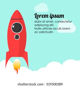 Rocket icon, start up concept