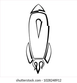 Rocket Icon, Start Up Design Vector Art Illustration