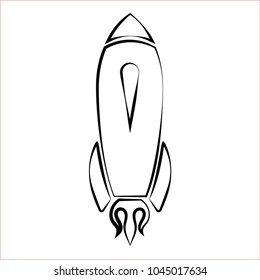 Rocket Icon, Start Up Design Vector Art Illustration