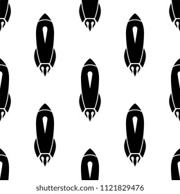 Rocket Icon, Start Up, Seamless Pattern Vector Art Illustration