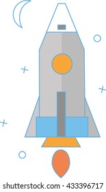 Rocket icon. Start Up. Startup concept. Project development