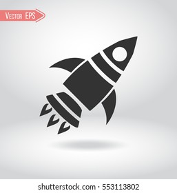 rocket icon, start up vector