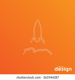 Rocket - Icon for a startup business project