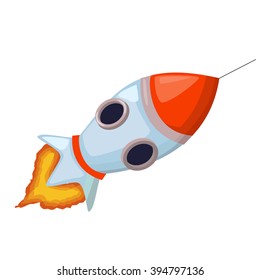 Rocket icon. Startup concept. Project development. Vector isometric illustration
