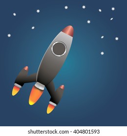 rocket icon. Startup concept. Project development.