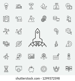 rocket icon. Startup icons universal set for web and mobile
