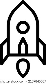 Icono De Cohetes, Signo De Inicio Y Símbolo Aislados En Fondo Blanco.