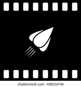 Rocket icon stock vector flat illustration design