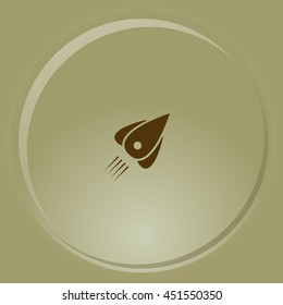 Rocket icon stock vector flat illustration design