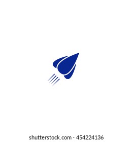 Rocket icon stock vector flat illustration design