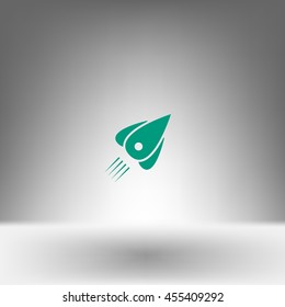 Rocket icon stock vector flat illustration design