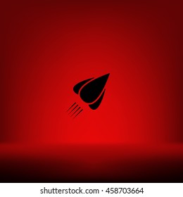 Rocket icon stock vector flat illustration design