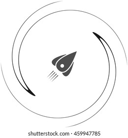Rocket icon stock vector flat illustration design