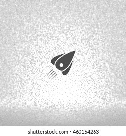 Rocket icon stock vector flat illustration design
