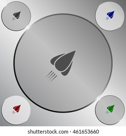 Rocket icon stock vector flat illustration design