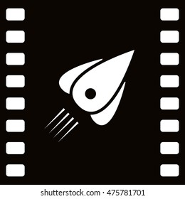 Rocket icon stock vector flat illustration design
