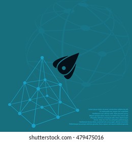 Rocket icon stock vector flat illustration design