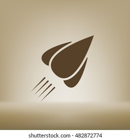 Rocket icon stock vector flat illustration design