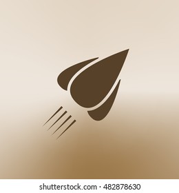 Rocket icon stock vector flat illustration design