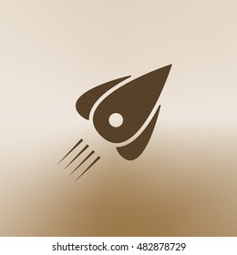 Rocket icon stock vector flat illustration design