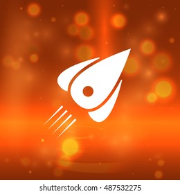 Rocket icon stock vector flat illustration design