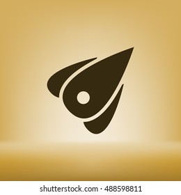 Rocket icon stock vector flat illustration design