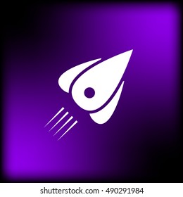 Rocket icon stock vector flat illustration design
