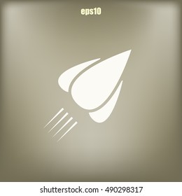 Rocket icon stock vector flat illustration design