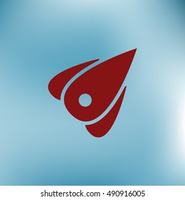 Rocket icon stock vector flat illustration design