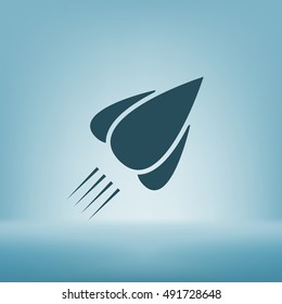 Rocket icon stock vector flat illustration design