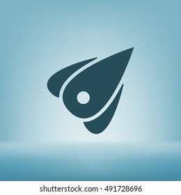 Rocket icon stock vector flat illustration design