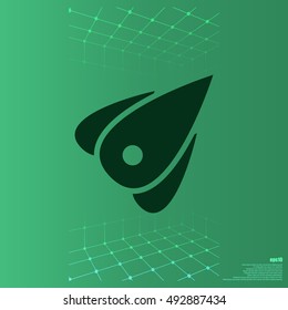 Rocket icon stock vector flat illustration design