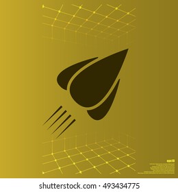 Rocket icon stock vector flat illustration design