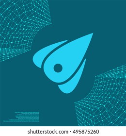 Rocket icon stock vector flat illustration design