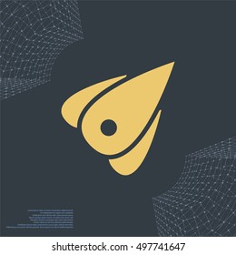 Rocket icon stock vector flat illustration design