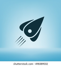 Rocket icon stock vector flat illustration design