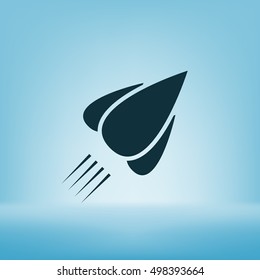 Rocket icon stock vector flat illustration design