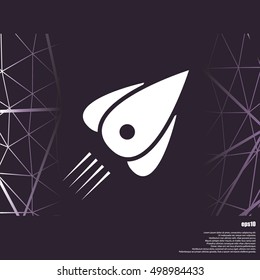Rocket icon stock vector flat illustration design