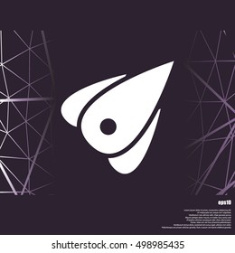 Rocket icon stock vector flat illustration design