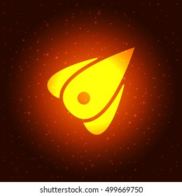 Rocket icon stock vector flat illustration design