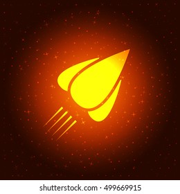Rocket icon stock vector flat illustration design