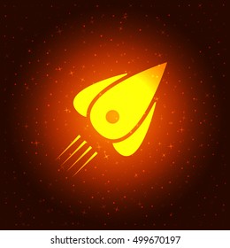Rocket icon stock vector flat illustration design